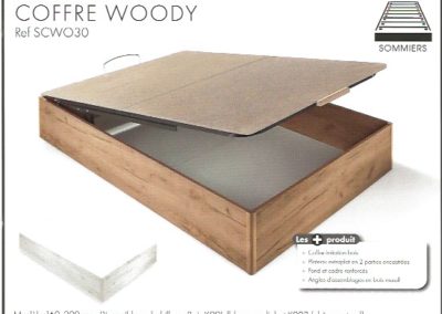 SOMMIER COFFRE WOODY